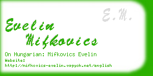 evelin mifkovics business card